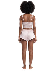 Lunaire Satin and Lace Bralette and Tap Set 082936