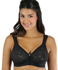 VERSAILLES Seamless Wire-Free Bra #13214 - Black & Nude