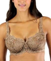 Sevilla Tan Animal Printed Embroidery Semi Demi Underwire #14013 - Up to Size 48