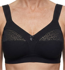 Lunaire Women's 2 Pack Wire Free Comfort Bra with Animal Print Lace 16042