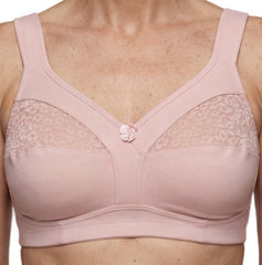 Lunaire Women's 2 Pack Wire Free Comfort Bra with Animal Print Lace 16042