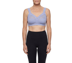 Lunaire Women's 2 Pack Wire Free Comfort Bra with Animal Print Lace 16042