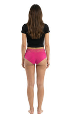 3 Pack Cotton Spandex Boyshort with Lace Waistband 377S02KD