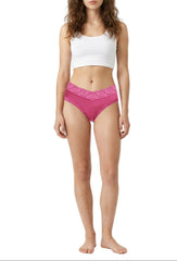 3 Pack Cotton Spandex Hipster with Lace Waistband 377S03KD