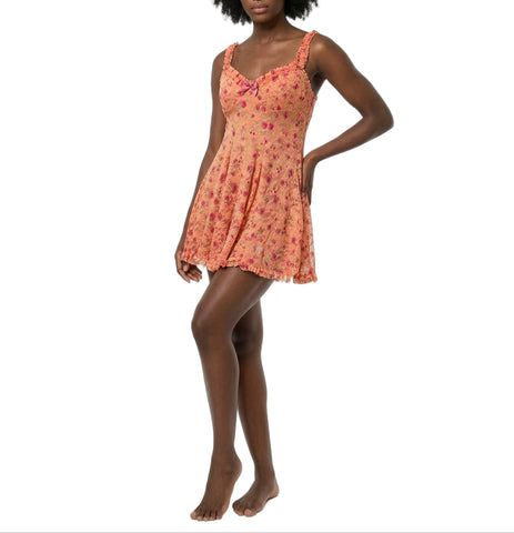 Lunaire All Over Stretch Lace Babydoll with Underwire 4204A