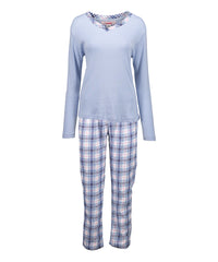 Lunaire Women's Knit and Flannel Pajama Set 54336/54341