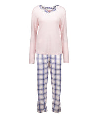 Lunaire Women's Knit and Flannel Pajama Set 54336/54341
