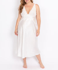 Lunaire Satin and Lace Long Gown 613695/X