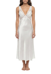 Lunaire Satin and Lace Long Gown 613695/X