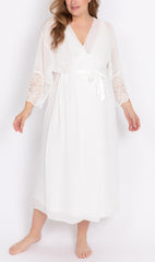 Lunaire Chiffon and Lace Long Robe 617695/X