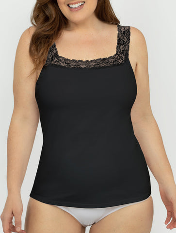 Lunaire Cotton Spandex Reversible Neckline Camisole 6BE8069