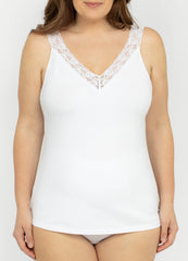 Lunaire Cotton Spandex Reversible Neckline Camisole 6BE8069